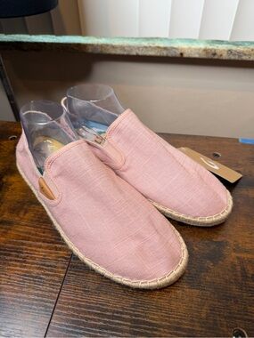 Olukai  Women Pa'a Kapa Espadrille Linen Slip On Rose Pink Size W11 NEW